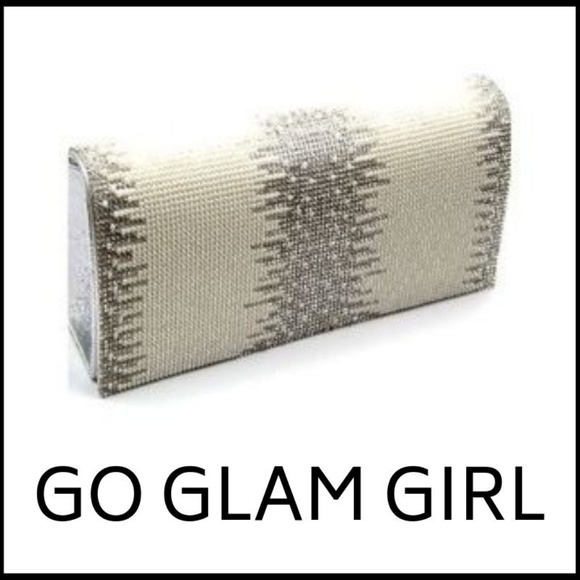 Glam Girl Fashion Handbags - NWT Beaded Tribal Clutch Evening Bag w/Strap